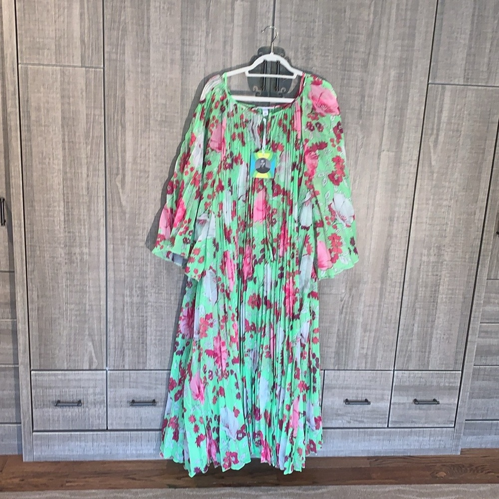 Christopher John Rogers Pleated Midi Dress - Picture 8 of 16